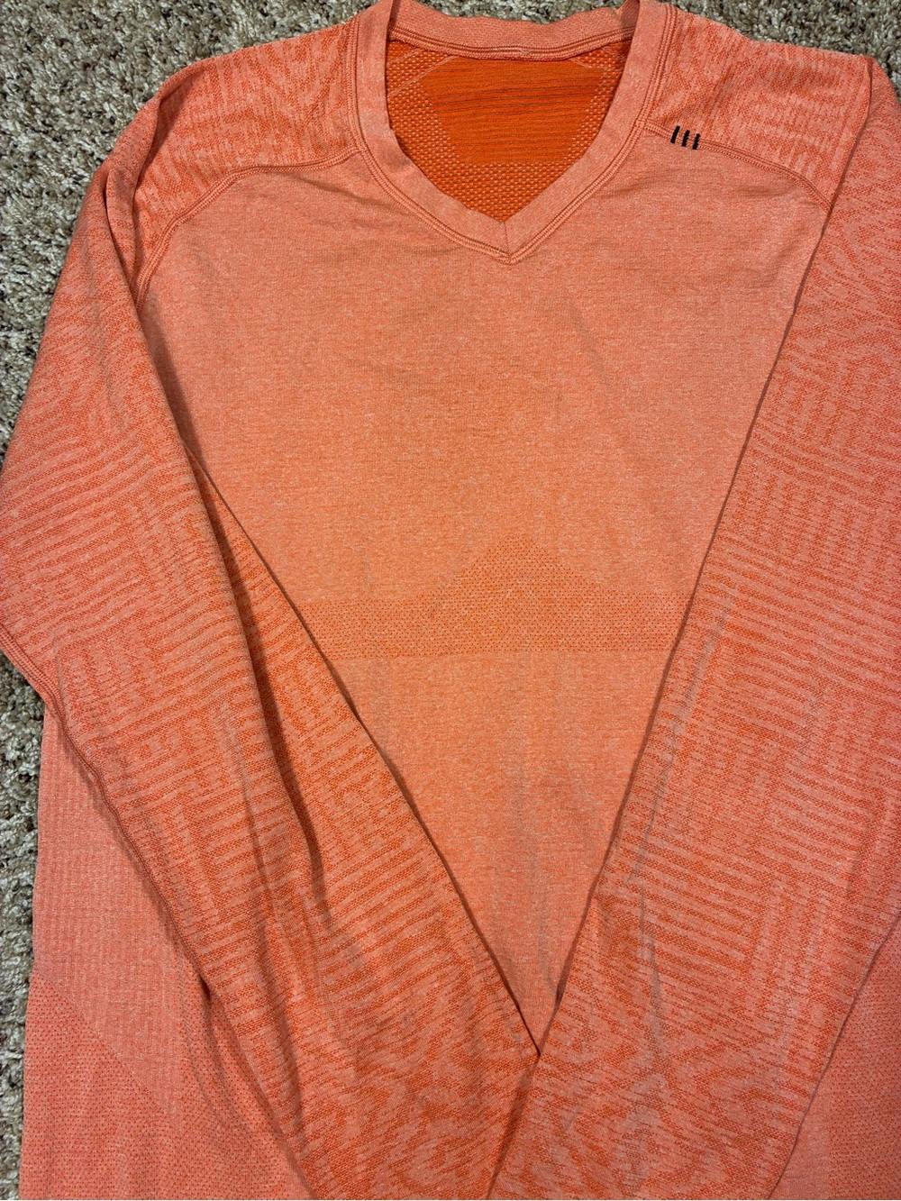 Lululemon Mens Metal Vent Tech Long Sleeve Tee Heathered Duck Sauce - Picture 6 of 15